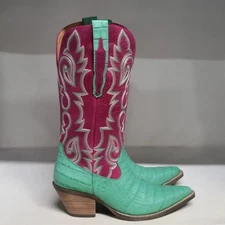 Dingo Western Boot Turquoise Womens Size 7M (READ DESCRIPTION)