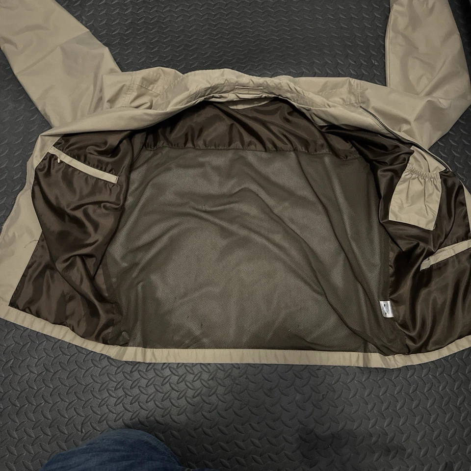 Chaqueta cortavientos Faded Glory Outerwear para hombre talla grande cremallera completa beige Foto 3 de 4