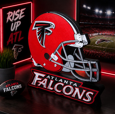 Atlanta Falcons Inspired 3D Printed Helmet Wall or Desk Display Decor