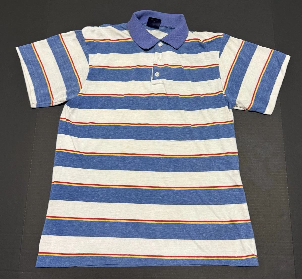 70s vintage ROBERT BRUCEダブルニットポロシャツボーダー 【公式通販】