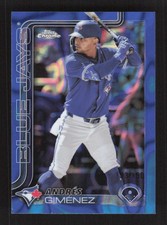 Andrés Giménez 2025 Topps Chrome Blue Lava Refractors #/150 #70