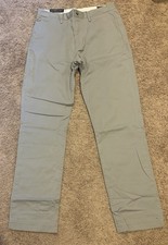Polo Ralph Lauren Mens Classic Fit Chino Pants Light Gray Straight Leg 32X34