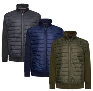 Mens KAM Quilted Hybrid Padded Zip Up Casual Jacket Big Size 2-8XL