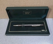 VTG Cross Classic 3302 Chrome Gold Tone Ballpoint Pen With Box Made in USA
