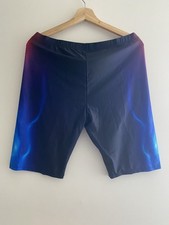 AS Men's Competitive Swim Jammer Swimwear Blue Red Pattern Drawstring