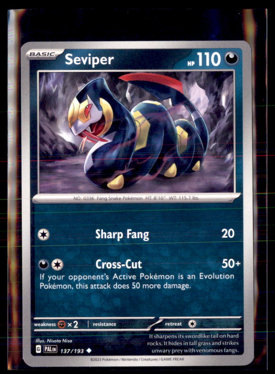 Pokemon Seviper 137/193 Paldea Evolved Non Holo Uncommon 4 Card Lot LP