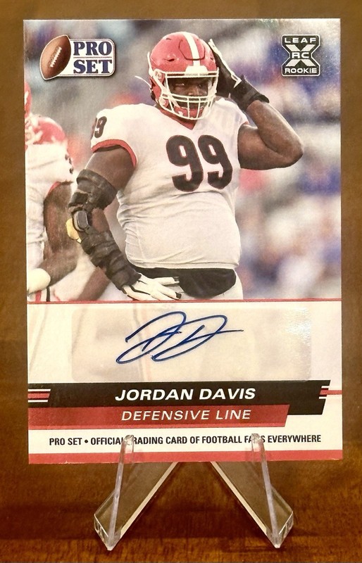 Jordan Davis 2022 Leaf Pro Set XRC Rookie Auto PSA-JD2 Georgia Bulldogs