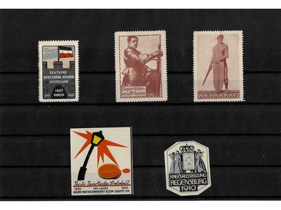 10 x Reklamemarken Werbemarken Vignetten vor 1945, 10 verschiedene (FHA2834)
