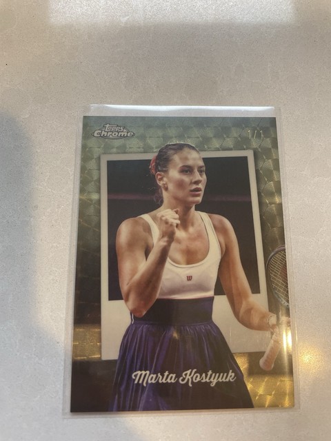 2025 Topps Chrome Tennis Marta Kostyuk Captured Superfractor 1/1 #CTD-19