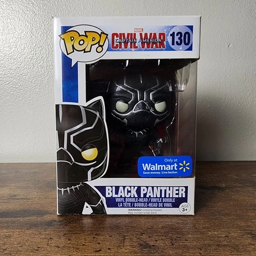 Funko POP Marvel Civil War BLACK PANTHER (Onyx Glitter) #130 Walmart Exclusive