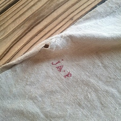 Antique French Peasant Smock Biaude Hemp Linen Workwear 1880-1910