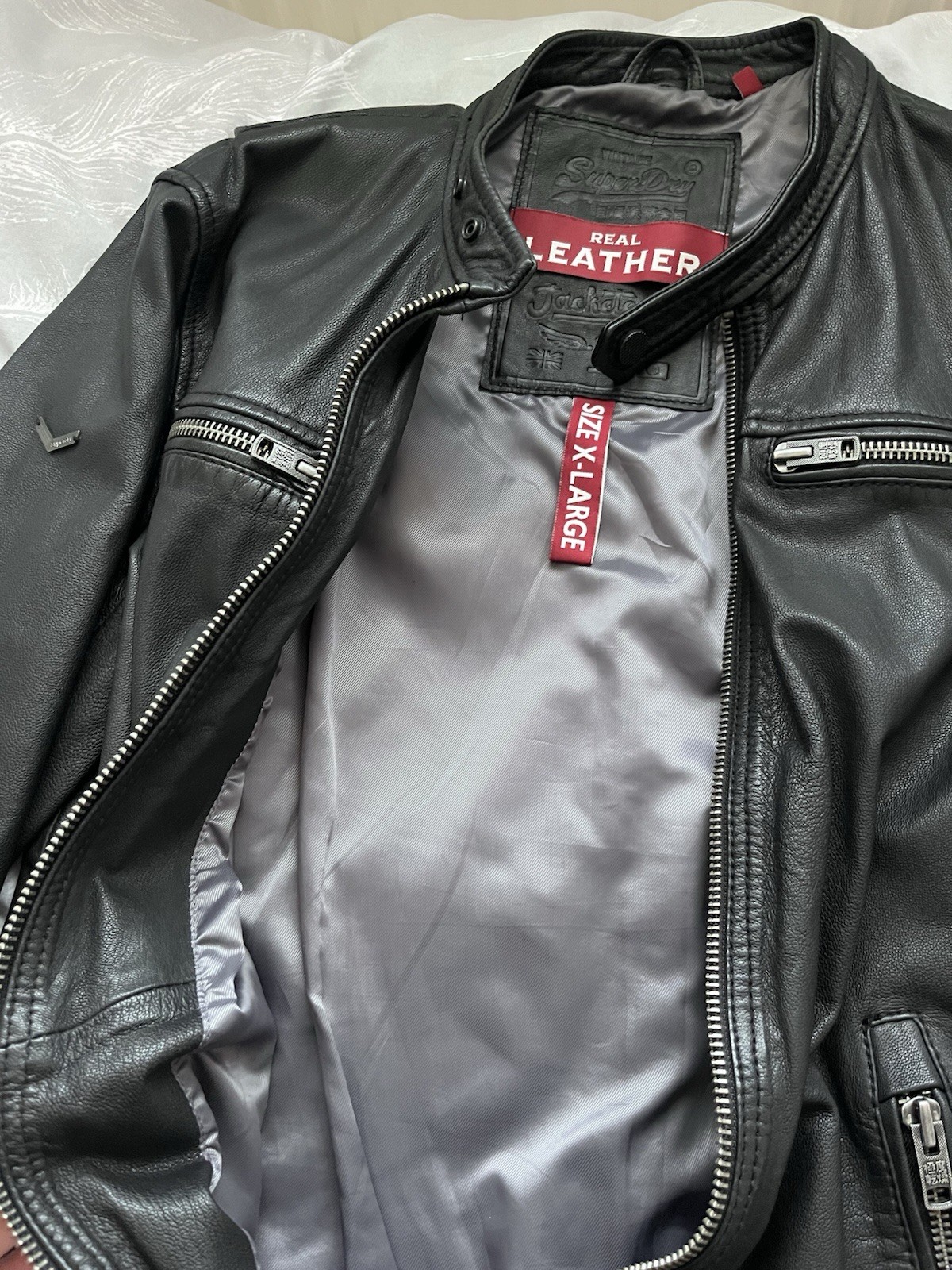 SuperDry Real Leather Men’s Jacket Large image 6