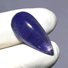 Cabochon a goccia di tanzanite naturale | Gemma Zoisite viola 24 CT |...