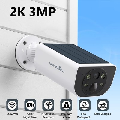 Wansview 2K 3MP Wireless Solar Battery Powered Wifi Home Security ...