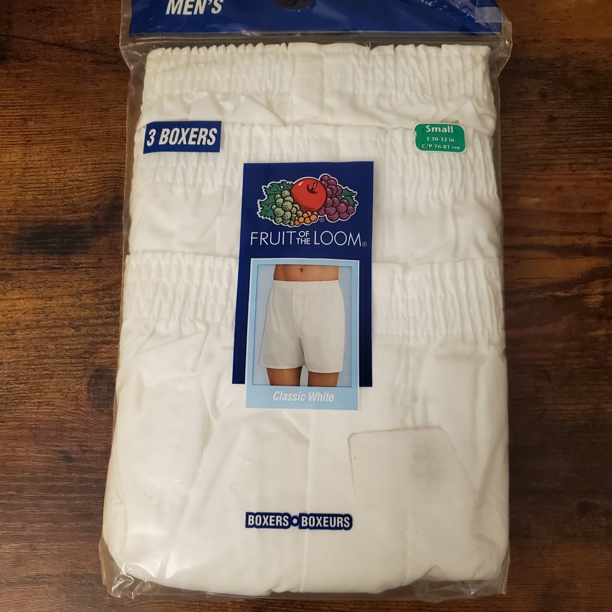 Fruit Of The Loom Boxers boxer shorts mens small 30-32 White 2006