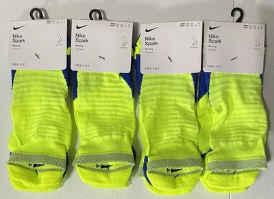 LOT OF 4 Nike Spark Lightweight Green No Show Running Socks 10-11.5 CU7201-703