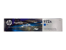 NEW Sealed Genuine HP 972A CYAN PageWide Ink Toner Cartridge 01/22 OEM L0R86AN