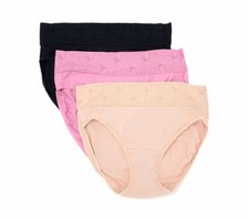 Maya J Women's Panties Sz M Breezies Dahlia Lace Modal Multi-colored A655469