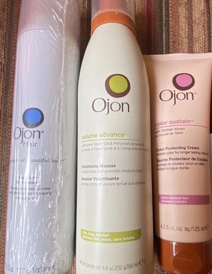 Ojon Rub Out Dry Cleanser Volumizing Mousse Colour Protecting Cream Sustain Neu