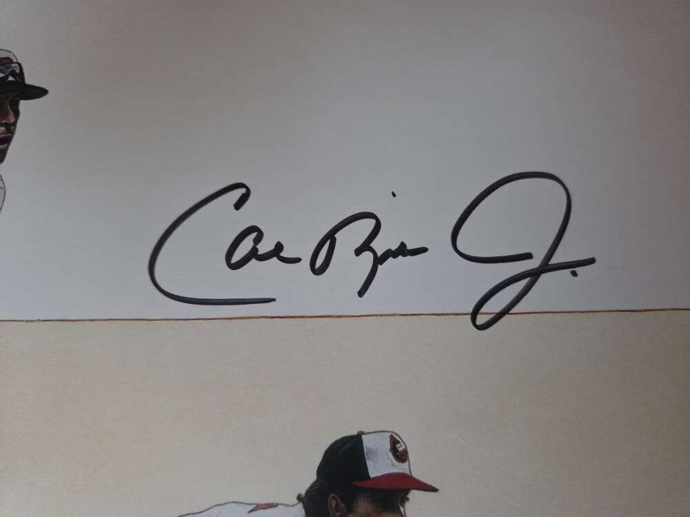 Cal Ripken Jr PSA DNA Signed 22x27 Litho Photo Autograph Orioles view 2