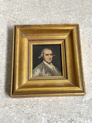 Vintage Made in Spain Miniature Goya Portrait Repro Francisco Bayeu Framed