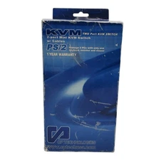 Mini 2-Port KVM Switch with Cables USB PS/2 Audio All-in-One CP-UKV-A02
