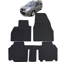 Auto Gummi FußMatten Schwarz Premium Set FüR Renault Kangoo II 2008-2022