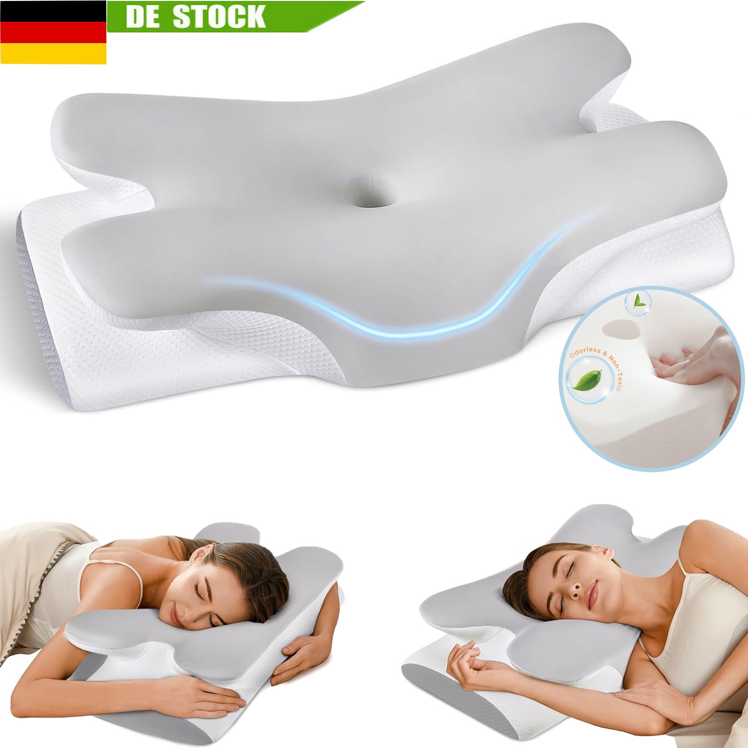 Kopfkissen Nackenkissen Memory Foam Kissen Orthopädisches Kissen Schlafkissen DE