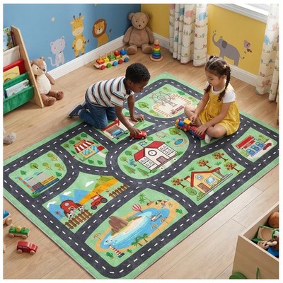 Rug Car Rugs 31''x47'' Playmat Carpet for Play Cars for Playroom Classroom Ro...