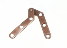 Pair Of Pivot Hinges Lh Left Hand Antique FB Plated Steel - NEW Onestopdiy
