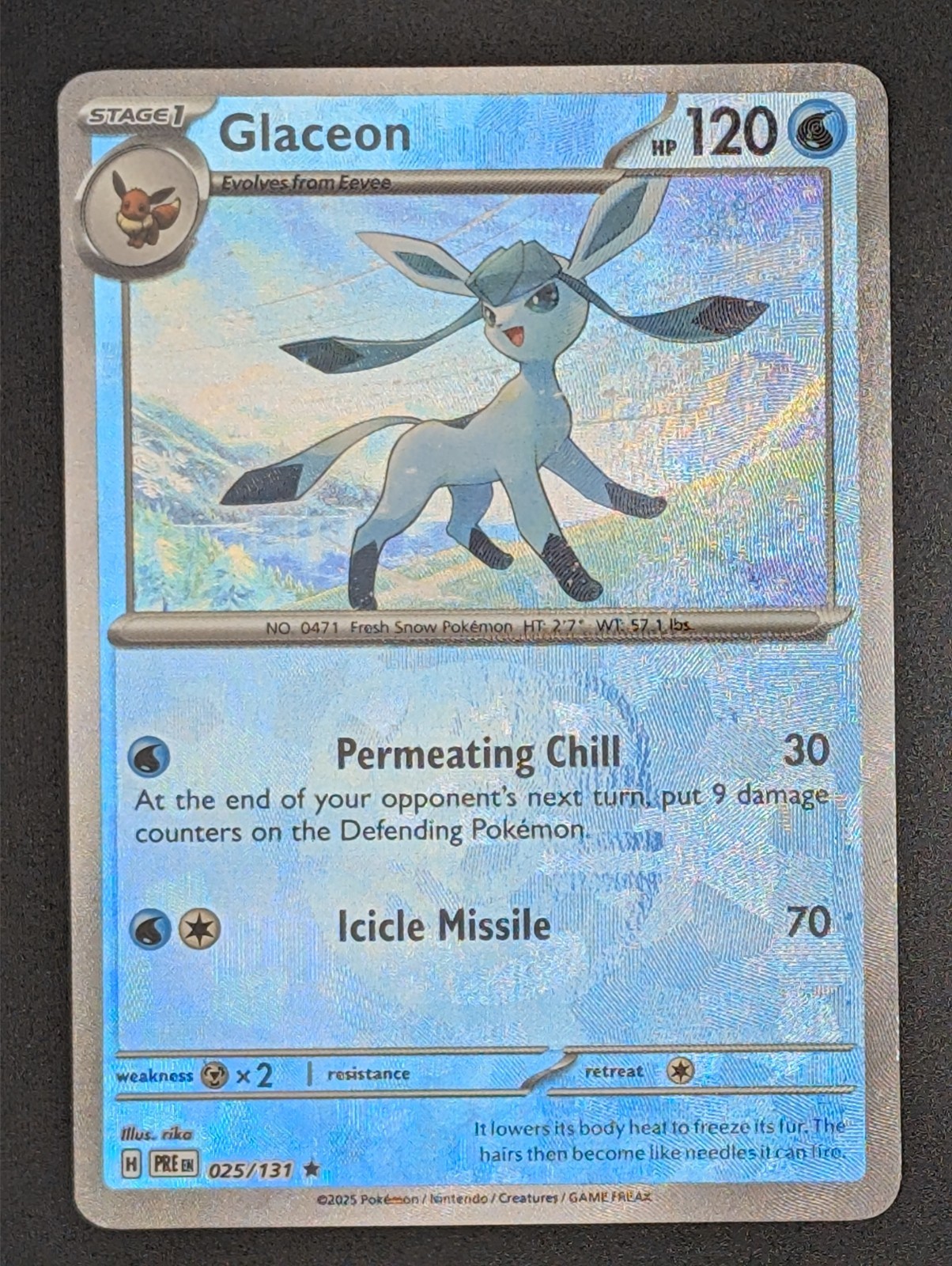 Glaceon [Master Ball] #25 Pokemon TCG Prismatic Evolutions LP