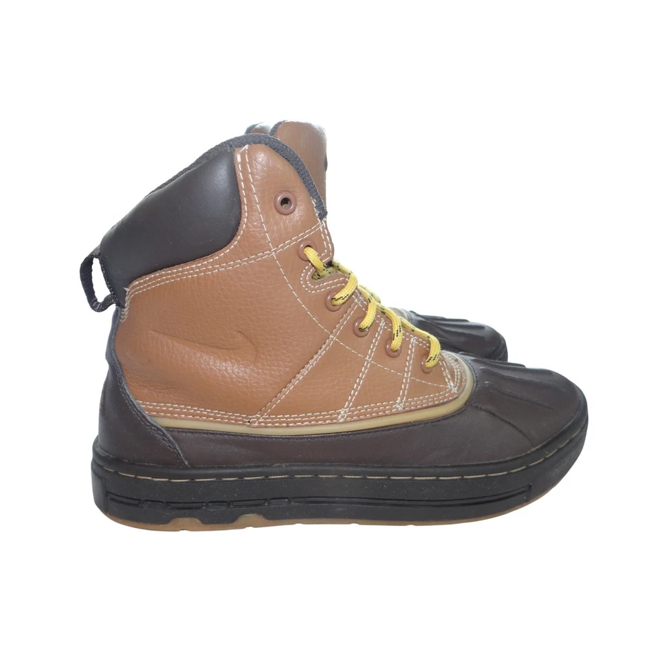 Nike ACG Niños Nike Botas Cuero Marrón Amarillo Cordones Talla 5.5Y Foto 4 de 4