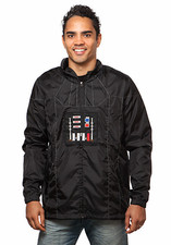 Men's Star Wars Darth Vader Full Zip Windbreaker Jacket, Darth Vader Jacket -Med