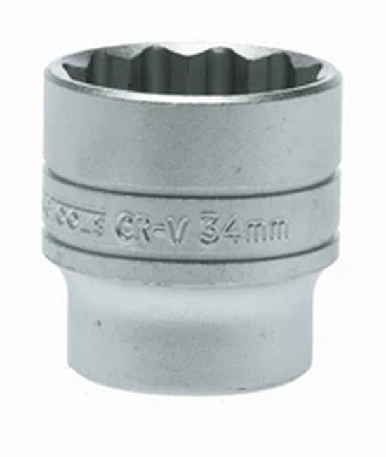 Teng Tools M120534-C - 1/2"" Drive 12pt Bi-Hex Socket Metric - 34mm