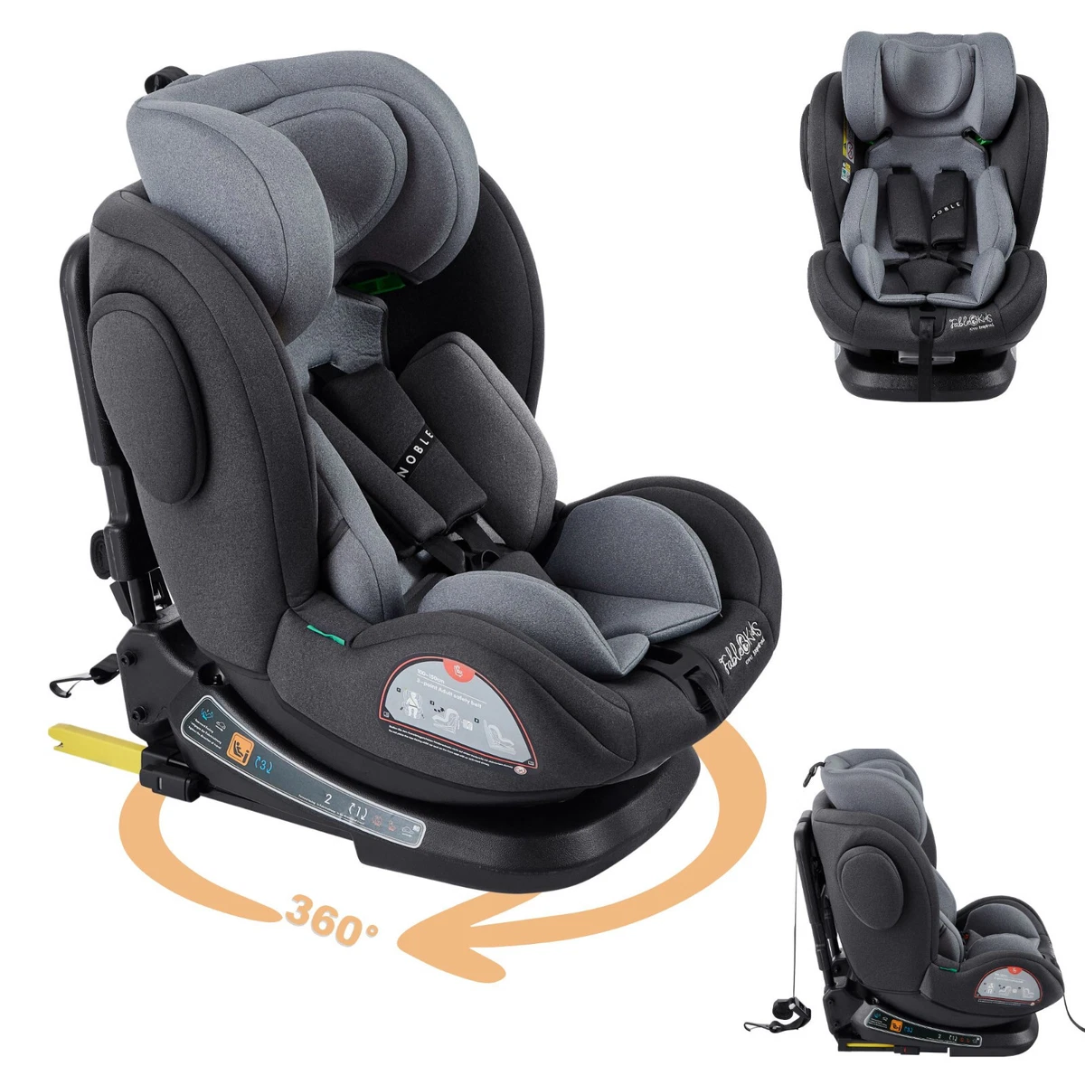 FableKids Siège auto Siège auto pour enfants rotatif à 360° Isofix 40-150  cm