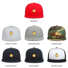 Youth Kid's Orange Patch Flat Bill Mesh Back Snapback Trucker Cap - FREESHIP