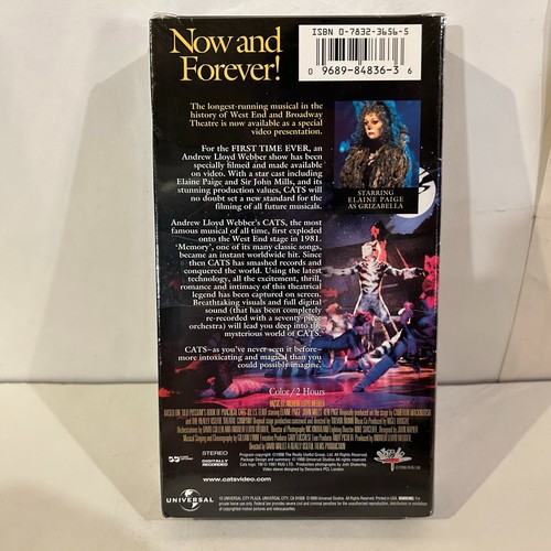 Cats 1981 ©1998 Musical Theatre Play Broadway SEALED *BUY 2 GET 1 FREE VHS* - Picture 2 of 5