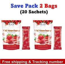 2x Vivi Strawberry Mixed Collagen Fruit Drinks Weight Control Fat Burn Slimming