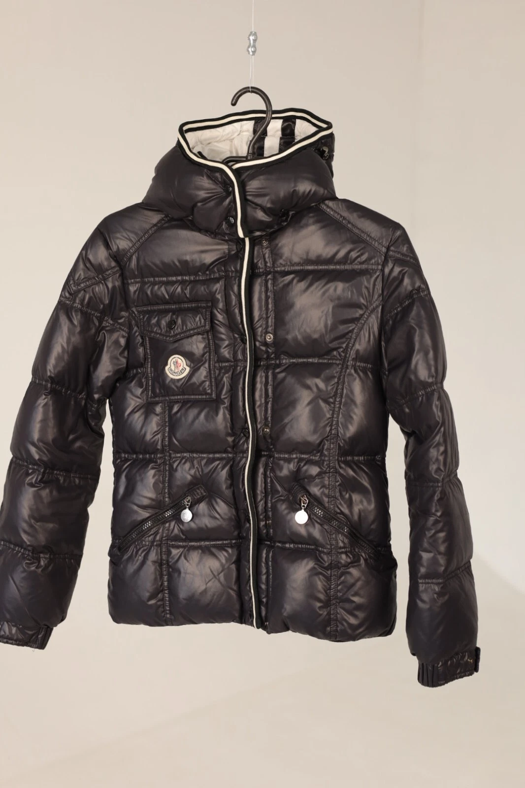Moncler Black Down Puffer Jacket Vintage Size 164 cm