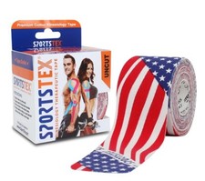 Sports Tex "Kinesiology Tape", 5cm X 5M, US FLAG Single Roll - FREE SHIPPING