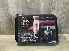 NOS Gillette Atra Plus Razor Brush Verlande After Shave Deluxe Travel Kit 1987
