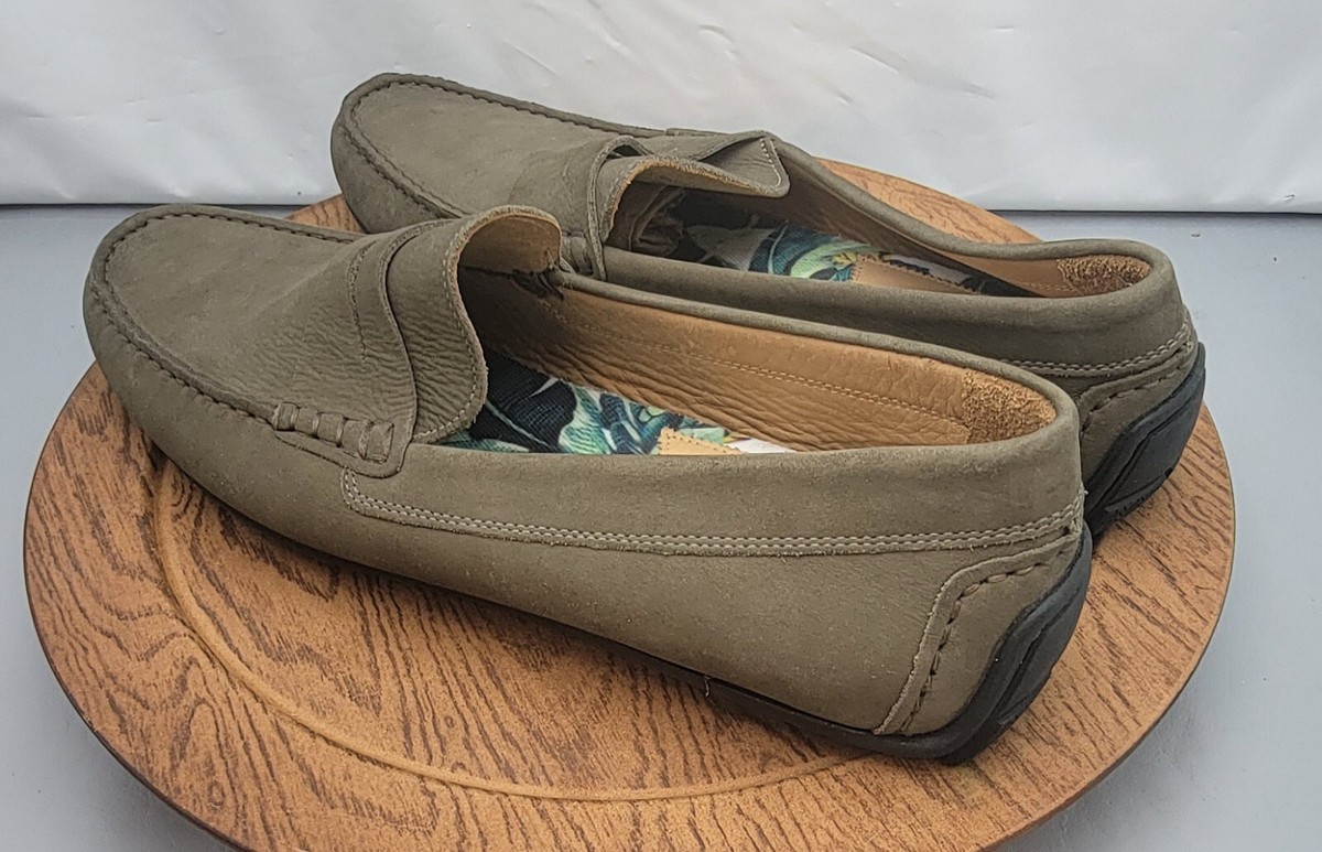 Blake McKay Olive Leather Driving Loafers Mens 8M Brazil Moccasin Casual gempages_568504807229228087-  main image 4