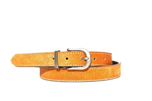 Another Line Belt Genuine Leather Brown Skinny Waistband  display picture 2