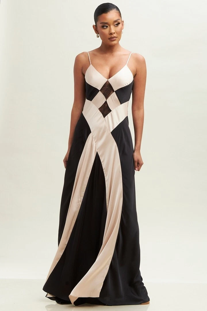 slim fit dress slacks Veronica M Barbados Maxi A Line Dress with Slit Xs main image 0