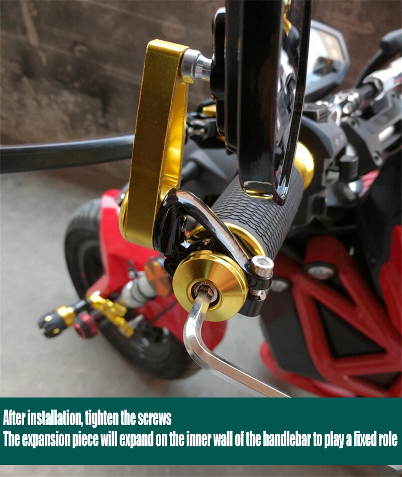 Espelho retrovisor lateral com extremidade de guidão para S1000R/XR F900R/XR G310 R18 F650GS 7/8" - Imagem 4 de 4