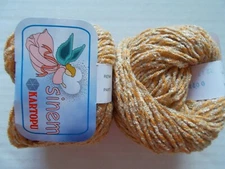 Kartopu Sinem twist fashion yarn, beige/light orange, lot of 2 (32 yds each)