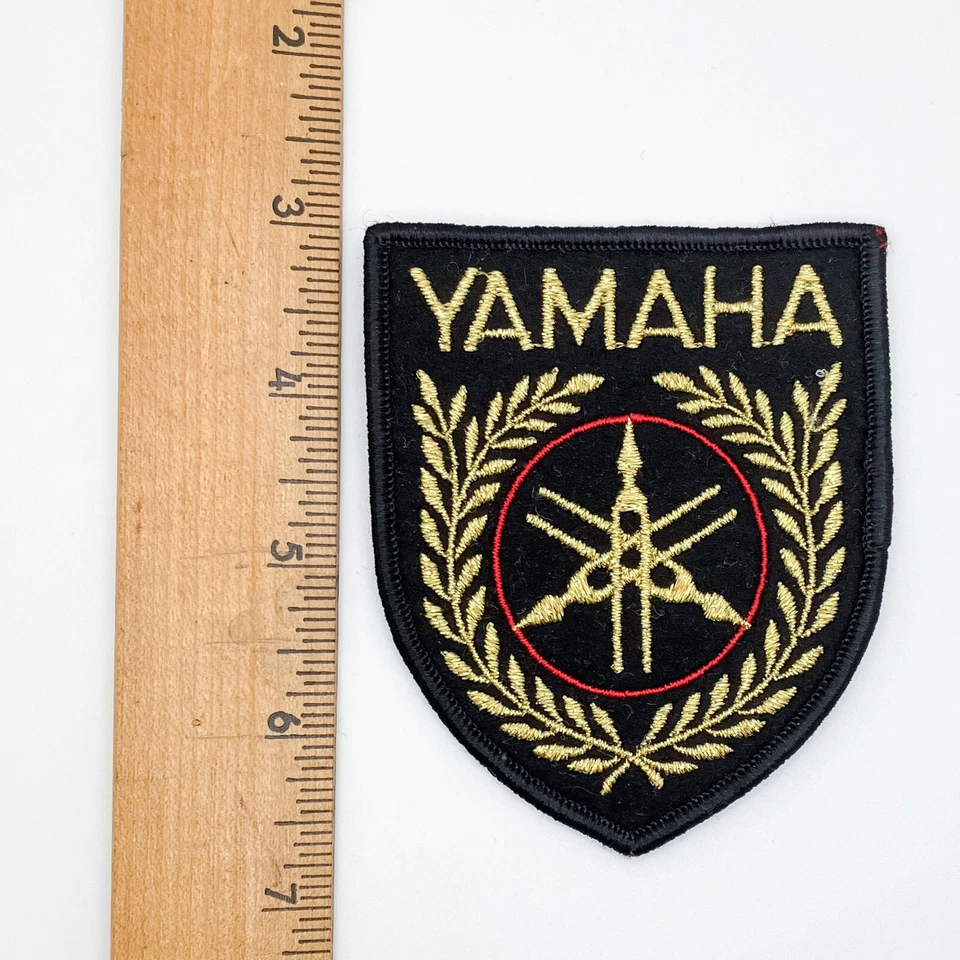 Vintage NOS Yamaha Tuning Fork Shield Motocross Motorcycle Jacket Patch - Image 3 of 3