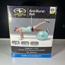 Athletic Works Fitness Exercise Yoga Ball Balance Trail 65 cm Anti Burst Pump