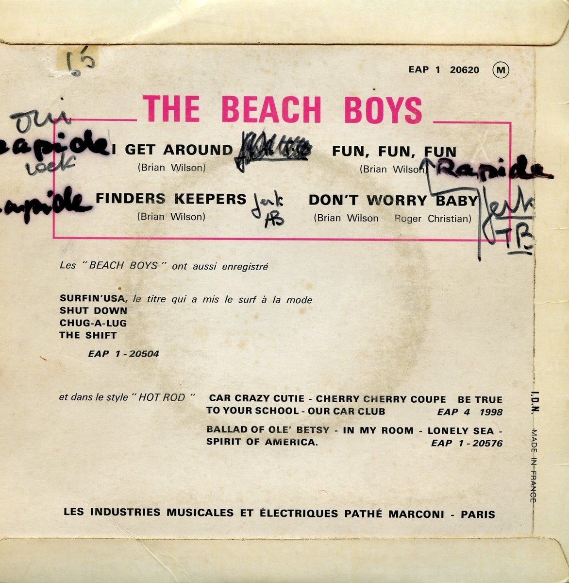 THE BEACH BOYS / I Get Around / CAPITOL EAP 1-20620 Pressing