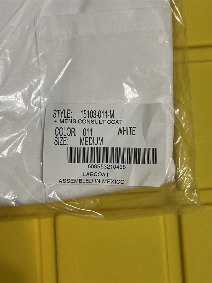 Meta Fundamentals Mens Consultation Medical White Lab Coat 15103 Medium NWT $45 - Image 2 of 4